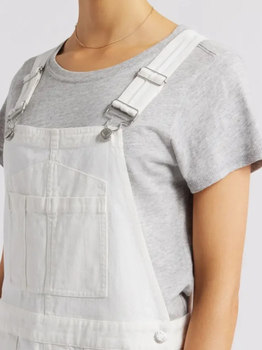 Alex Mill Lili Denim Overalls White